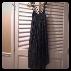 BCBG high-low grey dress in size small
